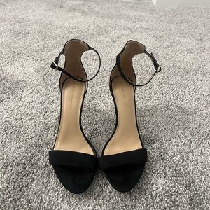 Zara Black Ankle Strap Heels